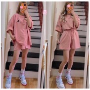 [ Rẻ vô địch ] Set bộ unisex dáng rộng hoạ tiết người ném bóng